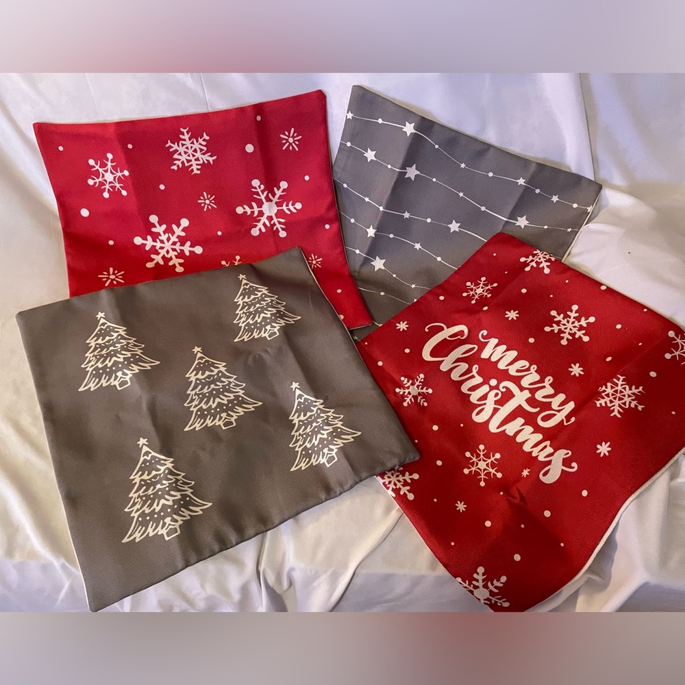 Christmas/Holiday Pillow Covers
Set of 4  Different Christmas Patterns 18x18 in